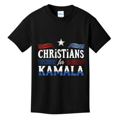 Christians For Kamala Patriotic American Harris Christians Kids T-Shirt