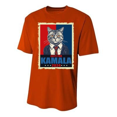 Cats For Kamala 2024 Cat Lady Kamala Cat Lovers Gift Performance Sprint T-Shirt