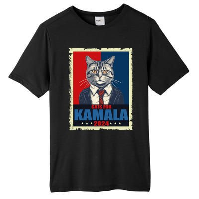 Cats For Kamala 2024 Cat Lady Kamala Cat Lovers Gift Tall Fusion ChromaSoft Performance T-Shirt