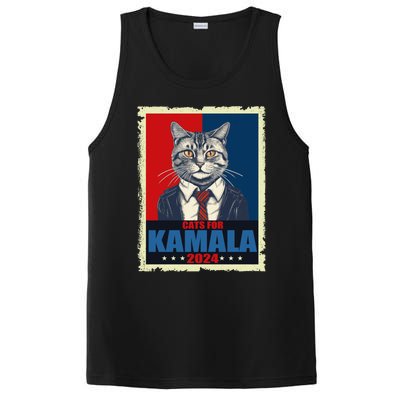 Cats For Kamala 2024 Cat Lady Kamala Cat Lovers Gift PosiCharge Competitor Tank