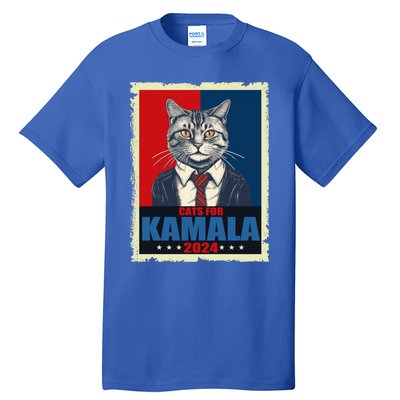 Cats For Kamala 2024 Cat Lady Kamala Cat Lovers Gift Tall T-Shirt