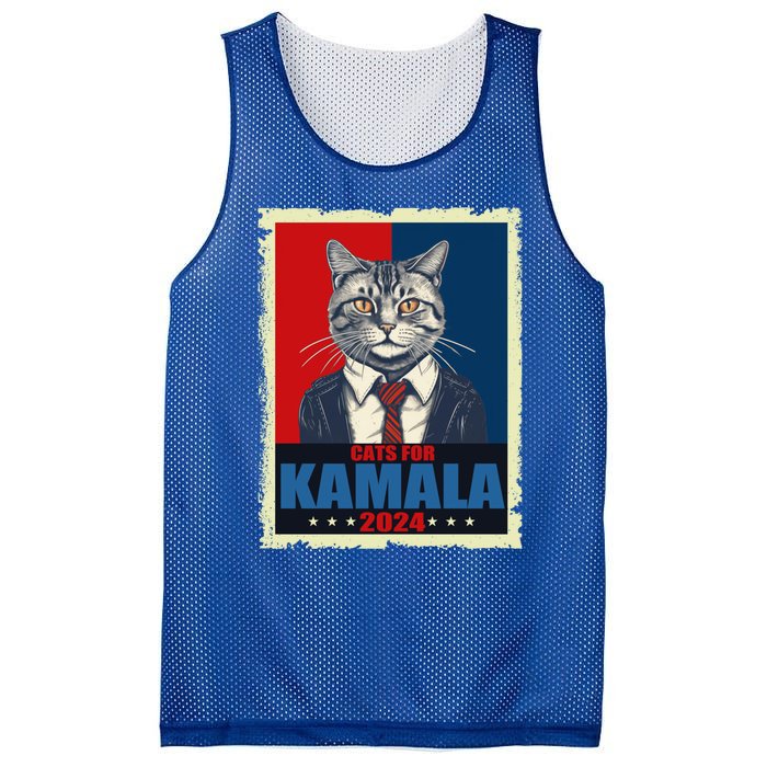 Cats For Kamala 2024 Cat Lady Kamala Cat Lovers Gift Mesh Reversible Basketball Jersey Tank