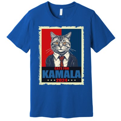 Cats For Kamala 2024 Cat Lady Kamala Cat Lovers Gift Premium T-Shirt