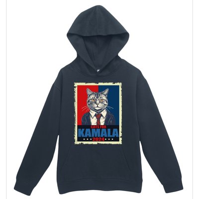 Cats For Kamala 2024 Cat Lady Kamala Cat Lovers Gift Urban Pullover Hoodie