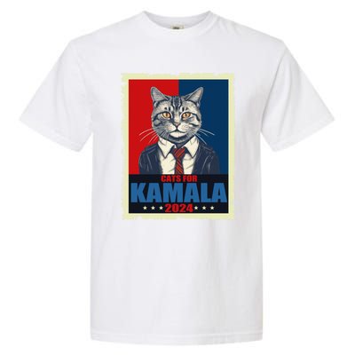 Cats For Kamala 2024 Cat Lady Kamala Cat Lovers Gift Garment-Dyed Heavyweight T-Shirt