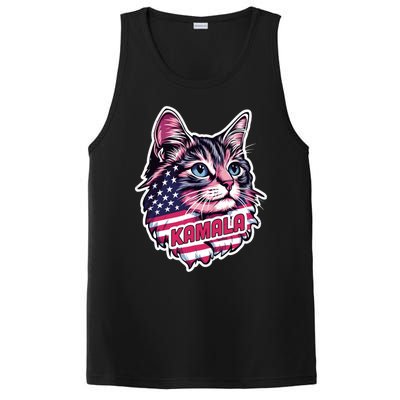 Cats For Kamala Harris Cute Red Blue Flag America Forward Gift PosiCharge Competitor Tank