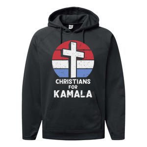 Christians For Kamala Harris Evangelical Voter Kamala 2024 Performance Fleece Hoodie