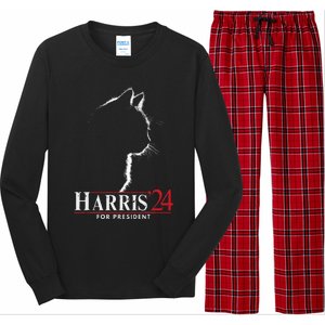 Cats For Kamala Harris 24 Long Sleeve Pajama Set