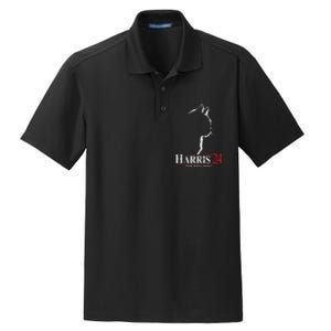 Cats For Kamala Harris 24 Dry Zone Grid Polo