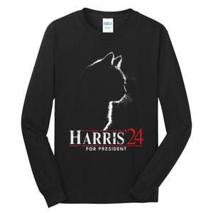 Cats For Kamala Harris 24 Tall Long Sleeve T-Shirt