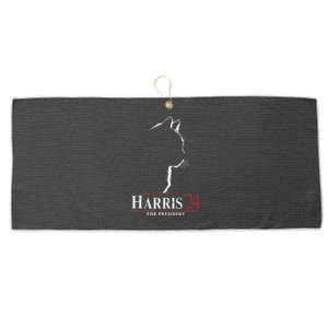 Cats For Kamala Harris 24 Large Microfiber Waffle Golf Towel