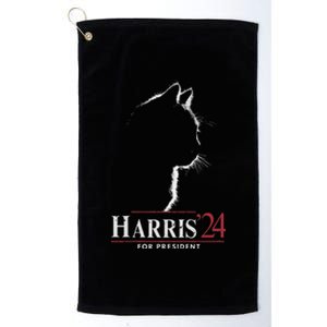 Cats For Kamala Harris 24 Platinum Collection Golf Towel