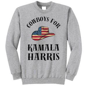 Cowboys For Kamala Harris Walz 2024 Madam President Election Premium Tall Sweatshirt