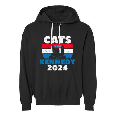 Cats For Kennedy 2024 Election Garment-Dyed Fleece Hoodie