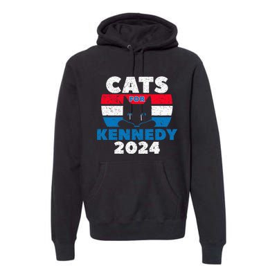 Cats For Kennedy 2024 Election Premium Hoodie