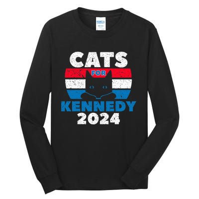 Cats For Kennedy 2024 Election Tall Long Sleeve T-Shirt