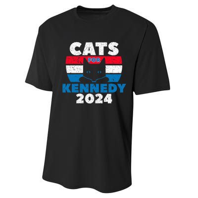 Cats For Kennedy 2024 Election Performance Sprint T-Shirt