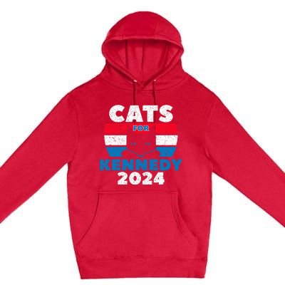 Cats For Kennedy 2024 Election Premium Pullover Hoodie