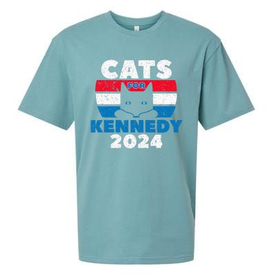 Cats For Kennedy 2024 Election Sueded Cloud Jersey T-Shirt