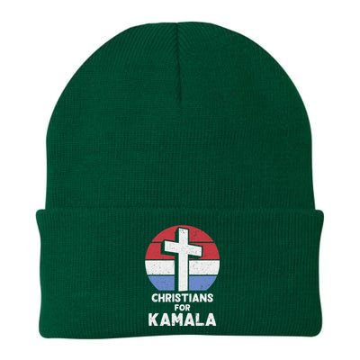 Christians For Kamala Harris 2024 Evangelical Voter Support Design Knit Cap Winter Beanie