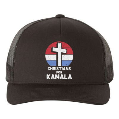 Christians For Kamala Harris 2024 Evangelical Voter Support Design Yupoong Adult 5-Panel Trucker Hat