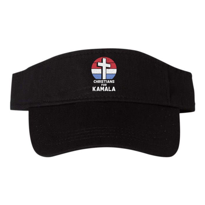 Christians For Kamala Harris 2024 Evangelical Voter Support Design Valucap Bio-Washed Visor