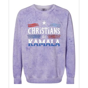 Christians For Kamala Patriotic American Harris Christians Colorblast Crewneck Sweatshirt