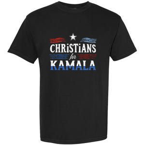 Christians For Kamala Patriotic American Harris Christians Garment-Dyed Heavyweight T-Shirt