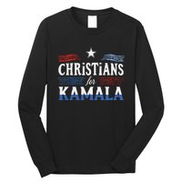 Christians For Kamala Patriotic American Harris Christians Long Sleeve Shirt