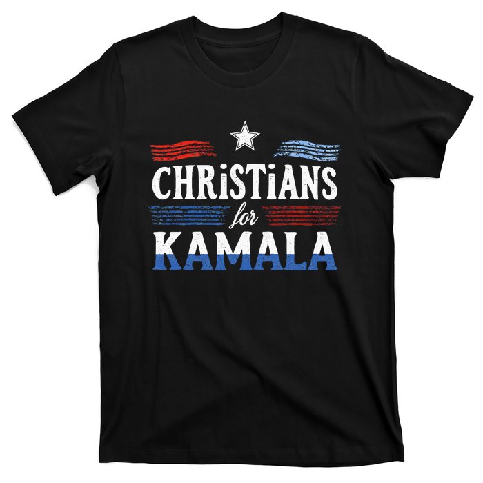 Christians For Kamala Patriotic American Harris Christians T-Shirt