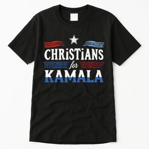 Christians For Kamala Patriotic American Harris Christians Tall T-Shirt