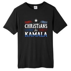 Christians For Kamala Patriotic American Harris Christians Tall Fusion ChromaSoft Performance T-Shirt