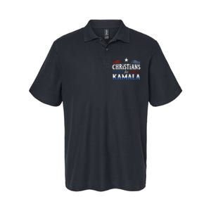 Christians For Kamala Patriotic American Harris Christians Softstyle Adult Sport Polo