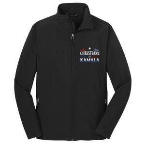 Christians For Kamala Patriotic American Harris Christians Core Soft Shell Jacket