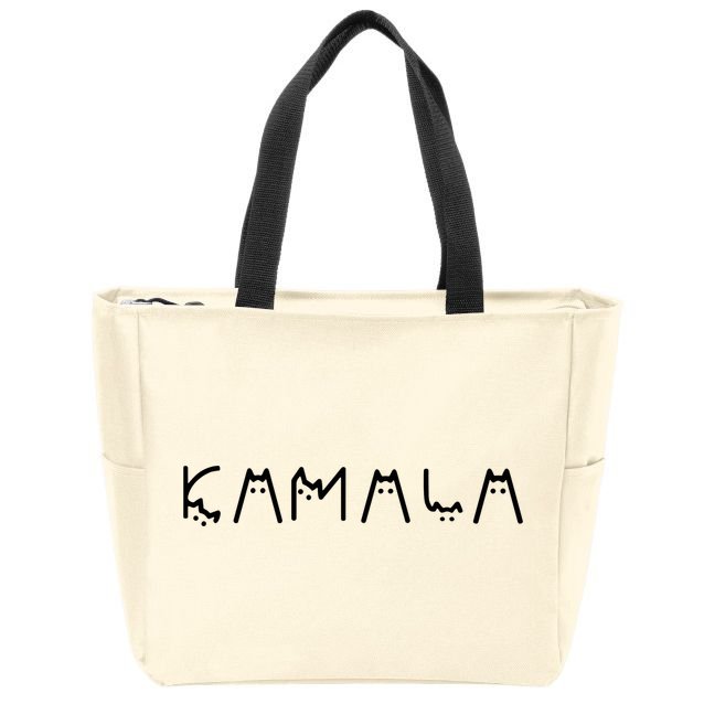 Cats For Kamala Harris Zip Tote Bag