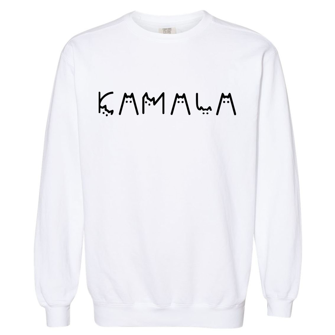 Cats For Kamala Harris Garment-Dyed Sweatshirt