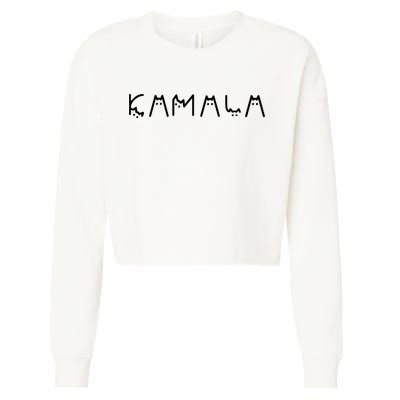 Cats For Kamala Harris Cropped Pullover Crew