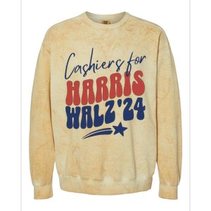 Cashiers For Kamala Harris Colorblast Crewneck Sweatshirt