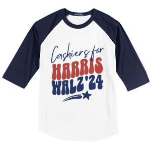 Cashiers For Kamala Harris Baseball Sleeve Shirt