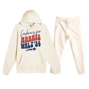 Cashiers For Kamala Harris Premium Hooded Sweatsuit Set