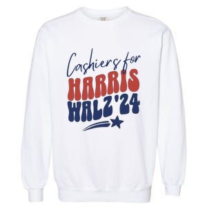 Cashiers For Kamala Harris Garment-Dyed Sweatshirt