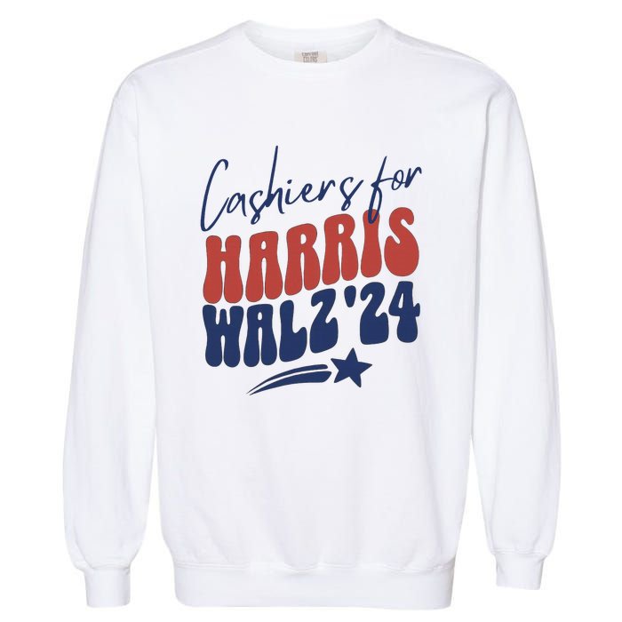 Cashiers For Kamala Harris Garment-Dyed Sweatshirt