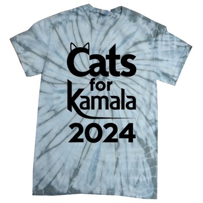 Cats For Kamala 2024 Funny Political Harris Supporter Tie-Dye T-Shirt