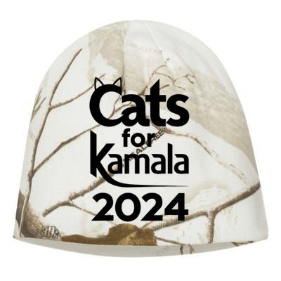 Cats For Kamala 2024 Funny Political Harris Supporter Kati - Camo Knit Beanie