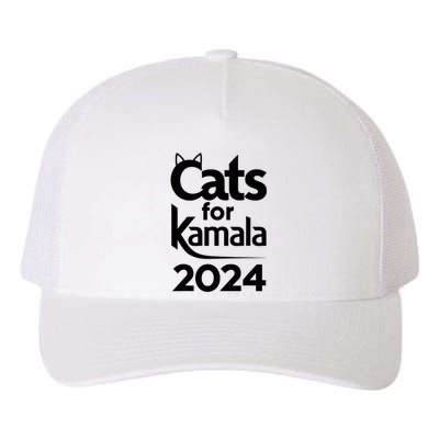 Cats For Kamala 2024 Funny Political Harris Supporter Yupoong Adult 5-Panel Trucker Hat