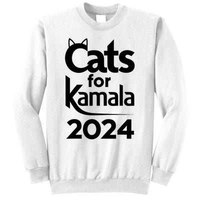 Cats For Kamala 2024 Funny Political Harris Supporter Sweatshirt