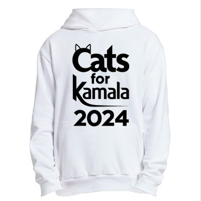 Cats For Kamala 2024 Funny Political Harris Supporter Urban Pullover Hoodie