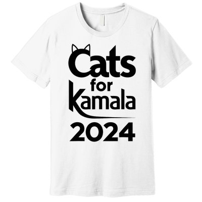 Cats For Kamala 2024 Funny Political Harris Supporter Premium T-Shirt