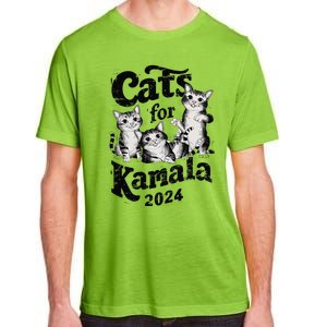 Cats For Kamala 2024 Funny President Kamala Harris Gift Adult ChromaSoft Performance T-Shirt