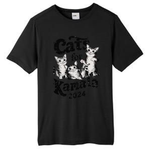 Cats For Kamala 2024 Funny President Kamala Harris Gift Tall Fusion ChromaSoft Performance T-Shirt